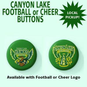 football and cheer buttons
